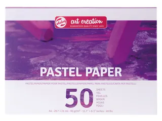 Pastelpapier Talens Art Creation 50 witte vellen 90gr 297x210mm paars - 1