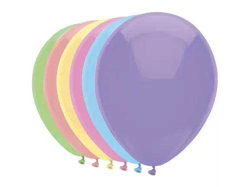 Ballon Haza uni 30cm 100 stuks pastel assorti