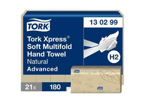 Tork 130299 Xpress H2 Soft Natural Multifold Handdoek 2-laags