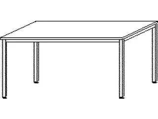Bureau Hxbxd 720x1600x800mm Bladdecor Esdoorn Frame Ral9006 - 14