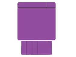 Magneet scrum 75x75mm paars 5 stuks