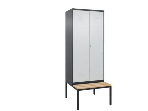 locker voor scheiding van kleding,HxBxD 2120x800x815mm,2vak