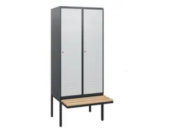 locker met bank,HxBxD 1950x800x815mm,2vak,vak B 400mm,cil.-slot