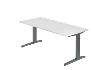 In hoogte verstelbaar bureau,HxBxD 680-850x1800x800mm,blad wit - 1