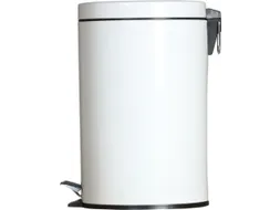 pedaalemmer,12l,HxØ 400x248mm,binnenbak kunststof,romp metaal wit