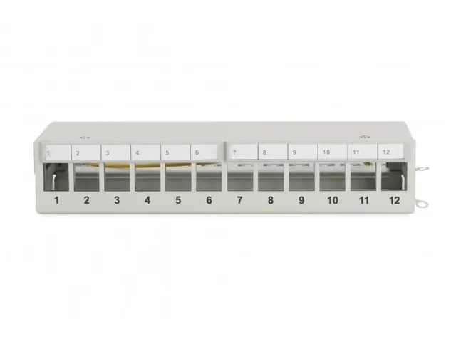 Modulair Desktop Patchpaneel SOHO Afgeschermd 12-poorts Grijs