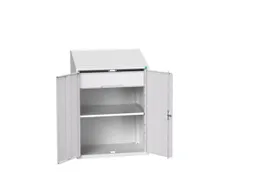 lessenaarkast 1130x800x550mm legbord en lade RAL7035