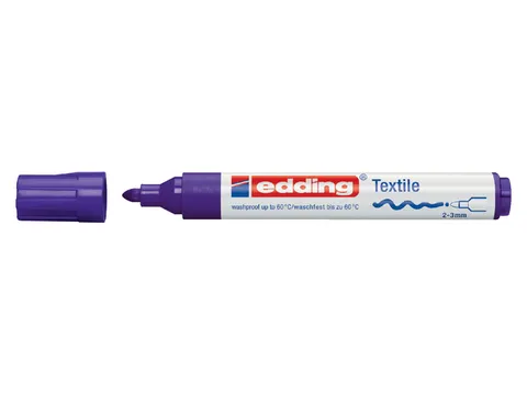Viltstift edding 4500 textiel rond violet 2-3mm
