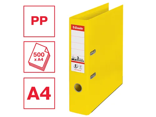 Ordner Esselte Vivida A4 75mm PP geel