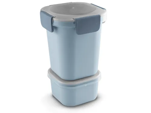 Sigma Home food to go lunchbeker 0,95L blauw - 11,5x11,5x18,5cm