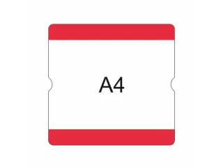 beschrijfbare hoes,markering HxB 302x290mm,PVC,rood - 2