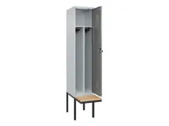 locker met bank,HxBxD 2120x400x815mm,1vak,vak B 400mm,draaigrendel