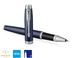 Rollerpen Parker IM Matte blue CT Finish Fijn Zwarte inkt - 2
