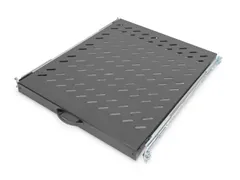 Uittrekbaar legbord voor 483mm 19'' Kast 40x484x568mm tot 25kg Zwart