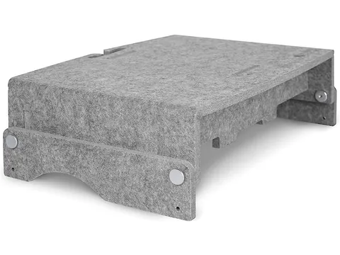 BNEQR110CLGY BAKKER Q-riser 100 Circular Monitorstandaard Grijs