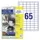 Etiket Avery permanent 3666-10 38x21.2mm wit 650 stuks 10 vel