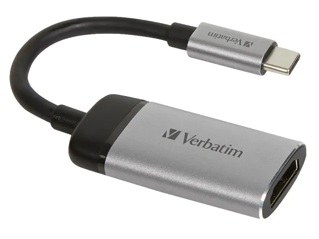 USB-C/HDMI 4K Adapter 0,1m 49143 zilver-zwart