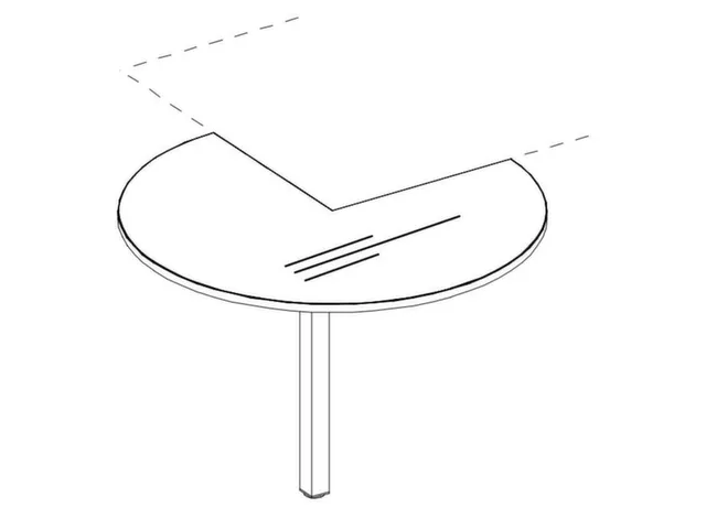 table de rallonge,haut. régl.,HxØ 720-840x1000mm,MS-gris foncé