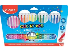 Viltstift Maped Color'Peps Long Life set à 24 kleuren ophangdoos