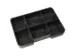 Coffret à monnaie westcott 152x120x79mm noir, insert en plastique ave