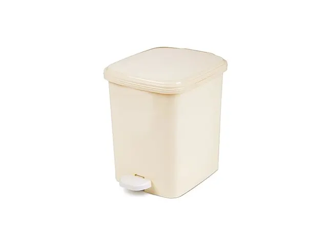 Rechthoekige pedaalemmer 5 Liter Wit