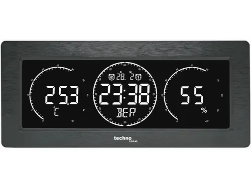 Wereldklok Technoline WT 458 232x99x48mm zwart