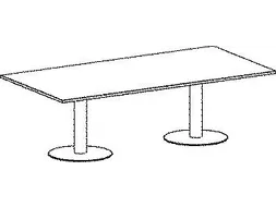 vergadertafel,HxBxD 720x2400x1200mm,rechthoekig