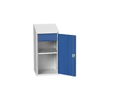 lessenaarkast 1130x525x550mm legbord en lade RAL7035 + RAL5010