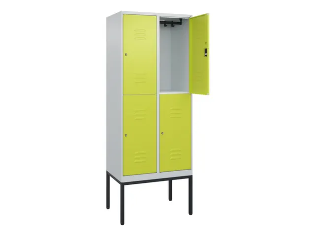 dubbeldekse locker,HxBxD 2120x800x500mm,2x2vak.,vak B 400mm