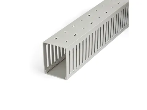 Kabelgoot met Open Sleuven en Deksel 2 Meter Grijs