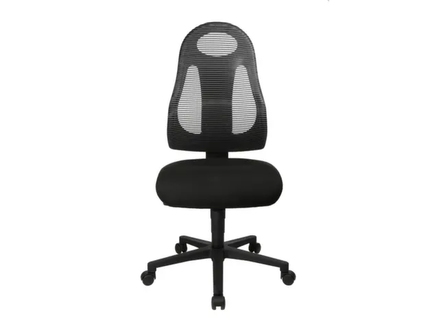 chaise de bureau pivotante,Mécan. synchrone,assise tissu noir