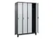 locker voor scheiding van kleding,HxBxD 1950x1200x500mm,4vak
