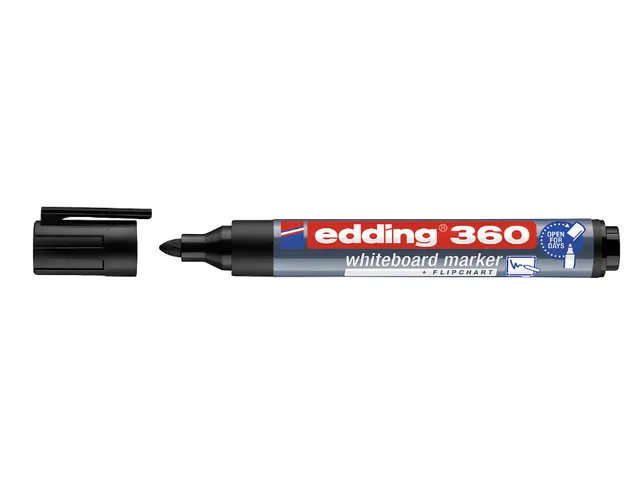Whiteboardmarker edding 360 rond 1.5-3mm zwart blister