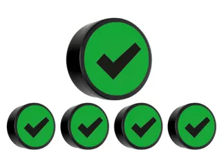 Impressiemagneet Check 35mm Groen - 1
