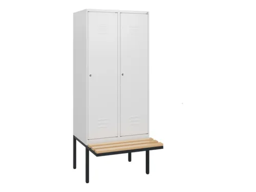 locker met bank,HxBxD 1950x800x815mm,2vak,vak B 400mm,cil.-slot
