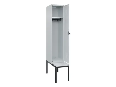 locker met bank,HxBxD 2120x400x815mm,1vak,vak B 400mm,draaigrendel