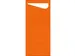 Pochette couvert 85x19cm Orange et serviette blanche Boîte 5x 100 pi