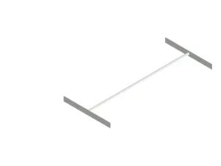 kledingstang,v. inhaakstelling,B 1300mm,staal verzinkt - 1