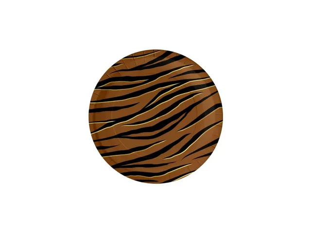 Wegwerp borden Papier Plates Tiger Safari 22,6cm 8 stuks