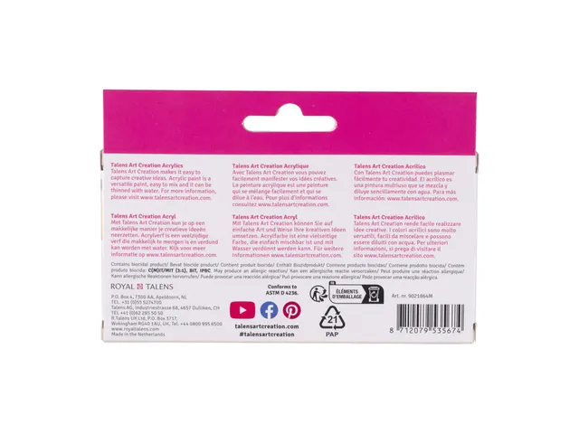 Acrylverf Talens Art Creation Reflex assorti 6 tubes à 12 ml
