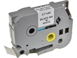 Labeltape P-touch TZE-241 18mmx8m zwart op wit gelamineerd