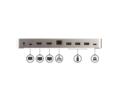 Dual-Monitor Usb-C Docking Station Met Mst 5X Usb 3.0 Poorten