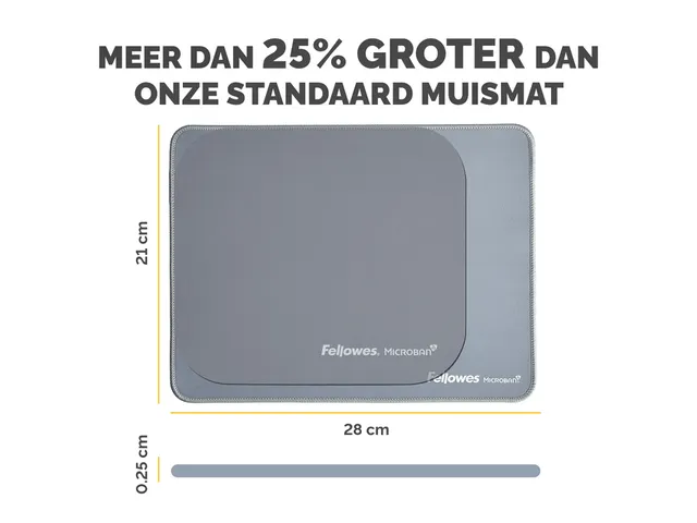 Muismat Fellowes Breyta XL blauw 21x28cm