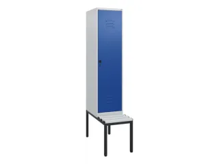 locker met bank,HxBxD 1950x400x815mm,1vak,vak B 400mm,draaigrendel - 1