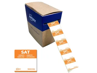 Etiket Avery HACCP zaterdag oranje 25x25mm 1000 stuks - 4