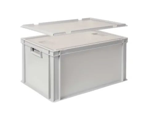 Euronorm-stapelbak,m. isoleerbox,HxLxB 320x600x400mm,65/35l,PP,grijs