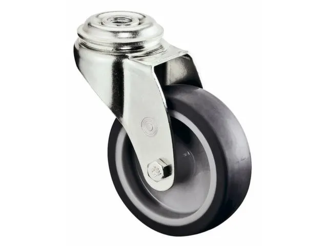 Zwenkwiel 50kg Boorgat Øxb 75x24mm Thermoplast Spoorvrij Blauwgrijs