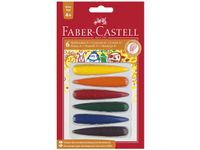 waskrijt Faber Castell potloodvormig 6 stuks blister