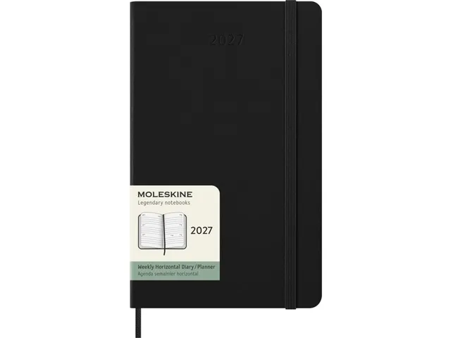 Agenda 2027 Moleskine 12M Planner Weekly 7dag/2pagina's large hc black