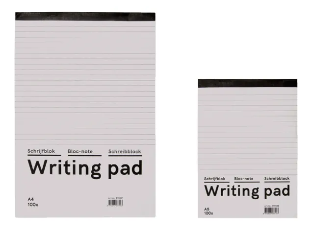 Schrijfblok Qbasic A5 lijn 160blz 60gr